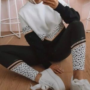 Sarah’s Day x WFB Dalmatian Speckled Black Leggings